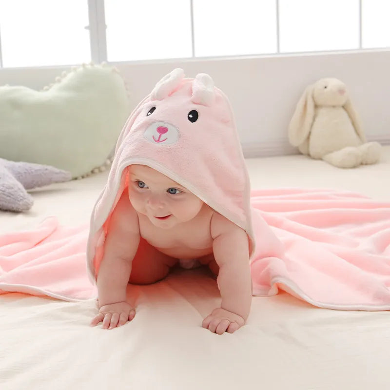Unisex Baby Bathrobe: Flannel Cape for Boys, Girls, Newborns