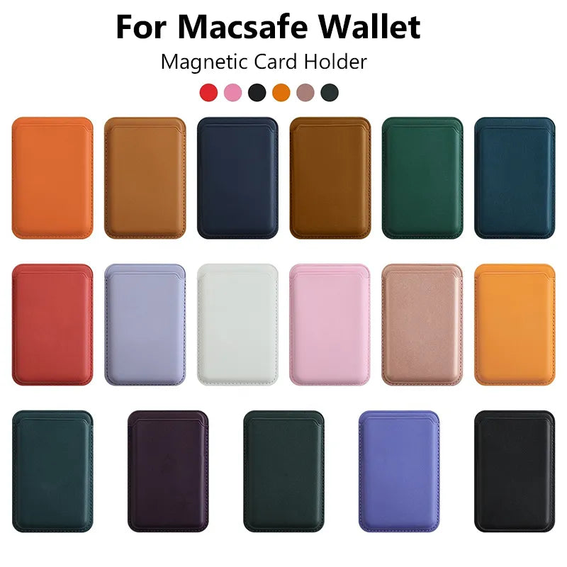 Magsafe Magnetic Leather Wallet Case For iPhone Card Holder